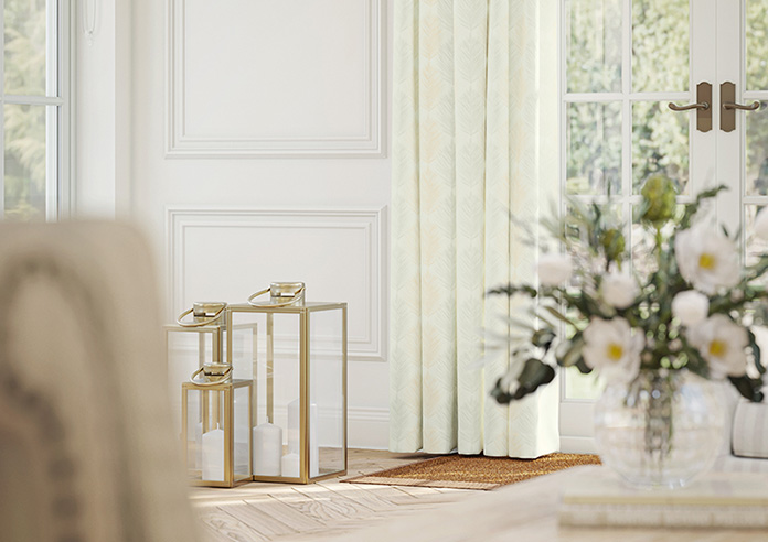 Gentle Palm, Lemon - Made to Measure Curtains - Image 5